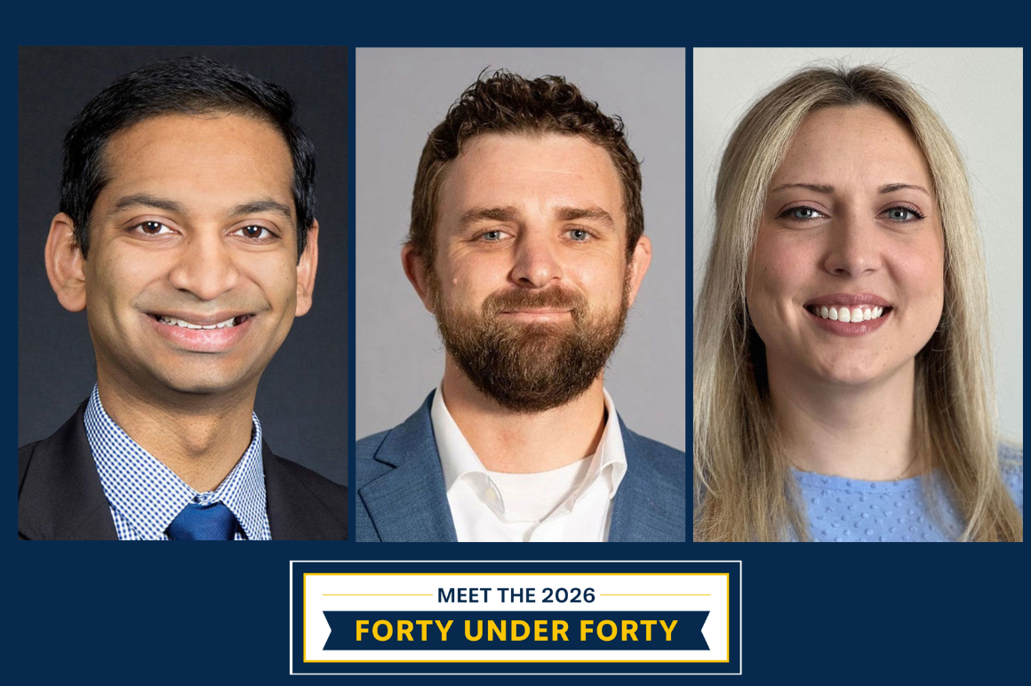 Drexel Dornsife alums named to Drexel Magazine's 40 Under 40 list in 2026: Viren Doshi, Edwin McCulley,and Allyson Pinkhover